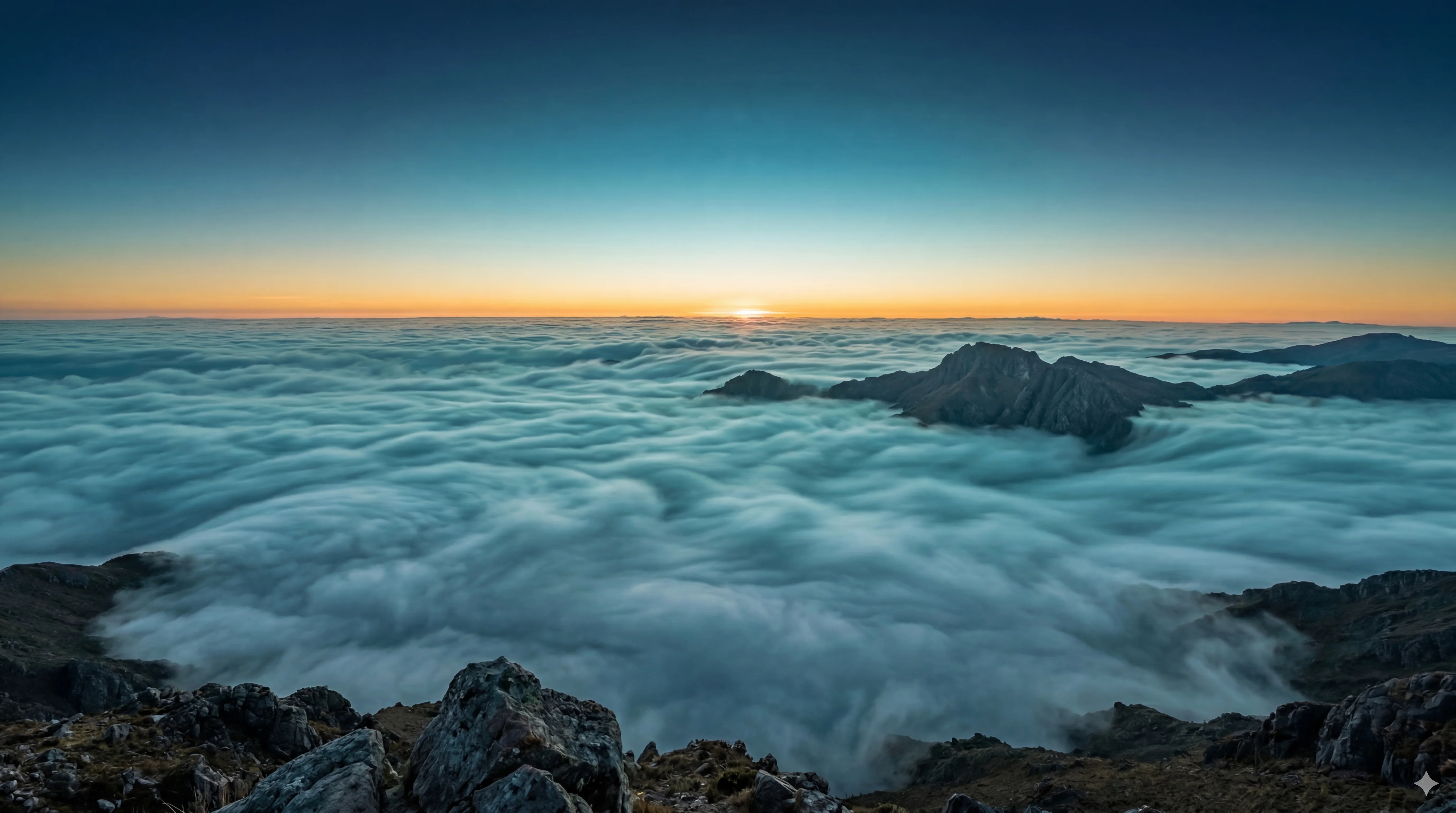 Cloud inversion near Cerro Chirripó